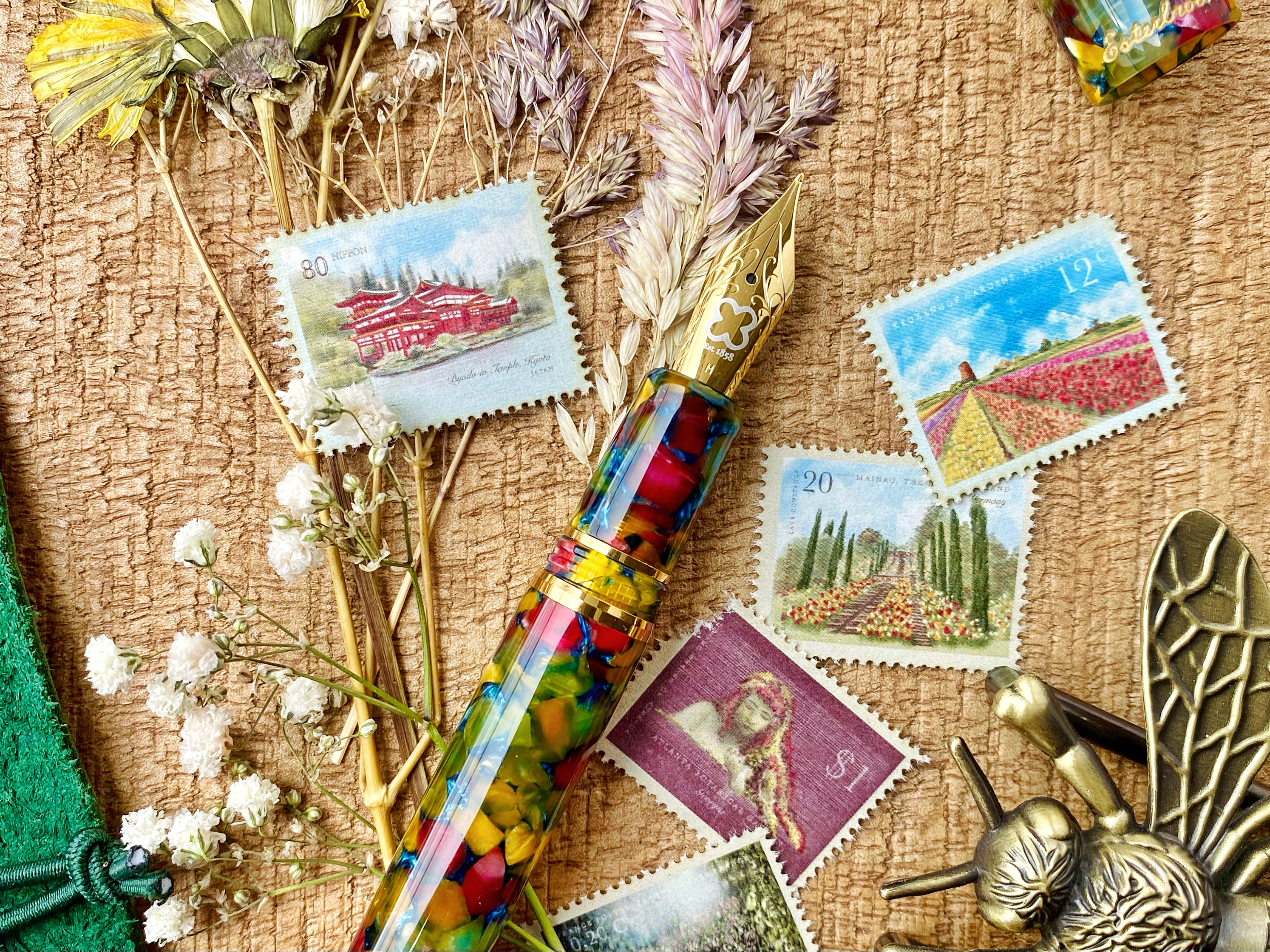 Esterbrook Estie Botanical Gardens with Gold Trim