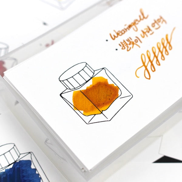 Ink Bottle Color Swatch Cards