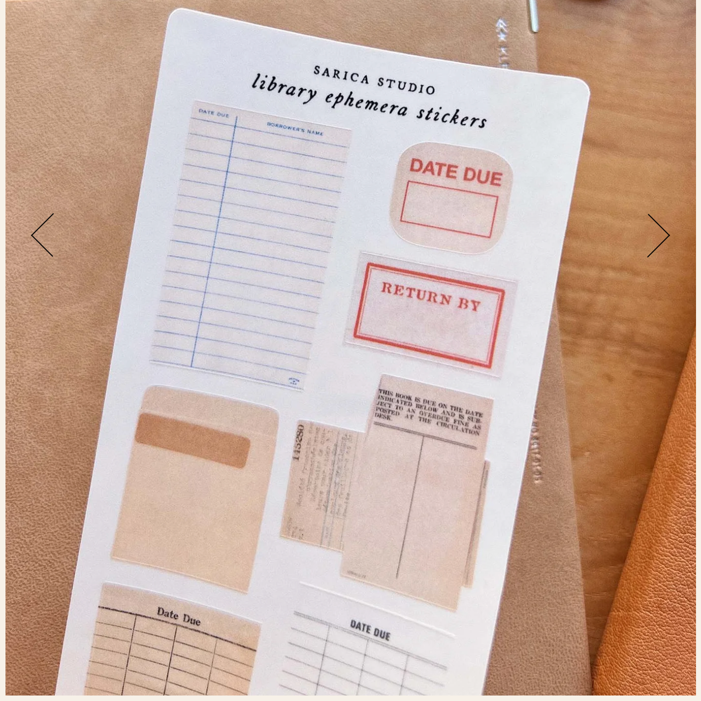 Sarica Studio library ephemera stickers - Back in stock soon!