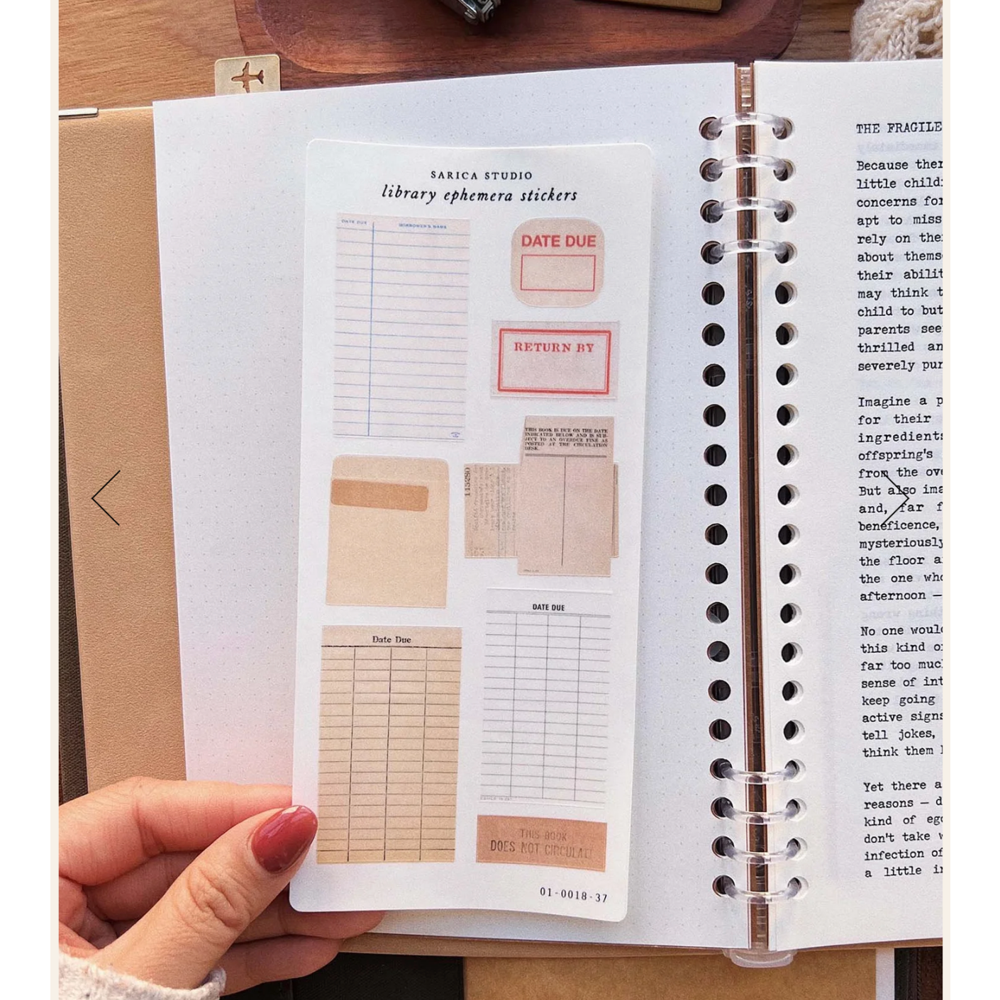 Sarica Studio library ephemera stickers - Back in stock soon!