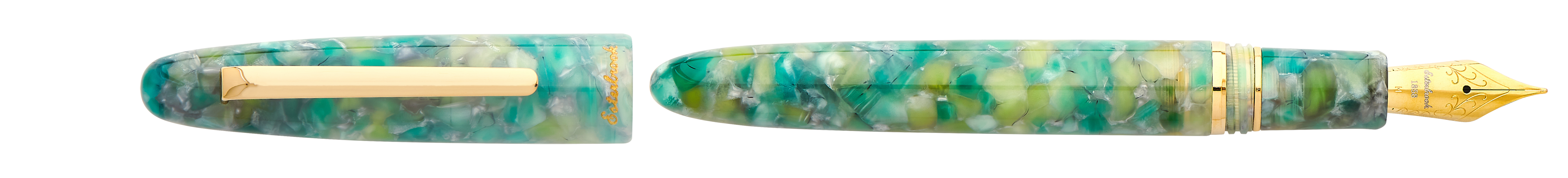 Esterbrook Estie Sea Glass with Gold Trim