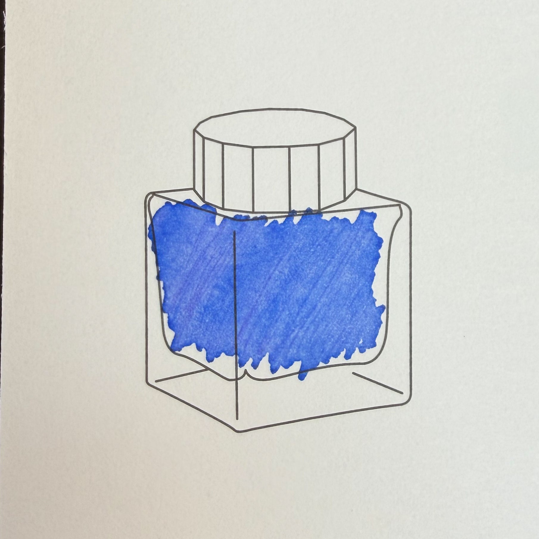 Esterbrook x SAKURADRAGON Morning Skies ink swatch — soft periwinkle blue fountain pen ink from the Sakura Street collection