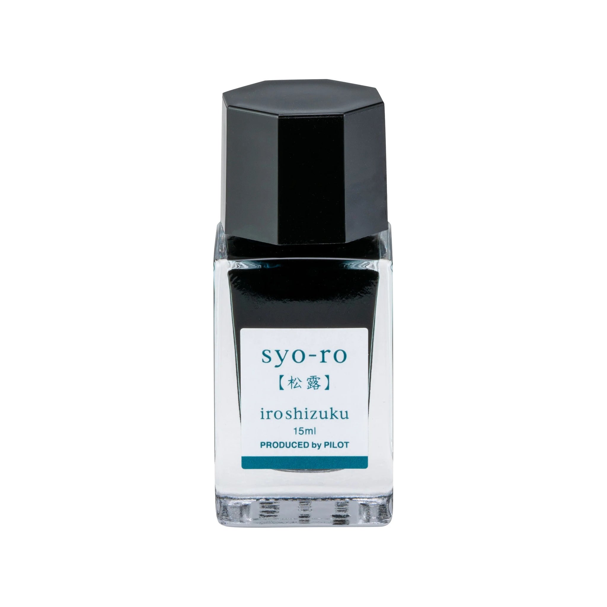 Pilot Iroshizuku syo-ro 15ml bottle of teal blue-green fountain pen ink