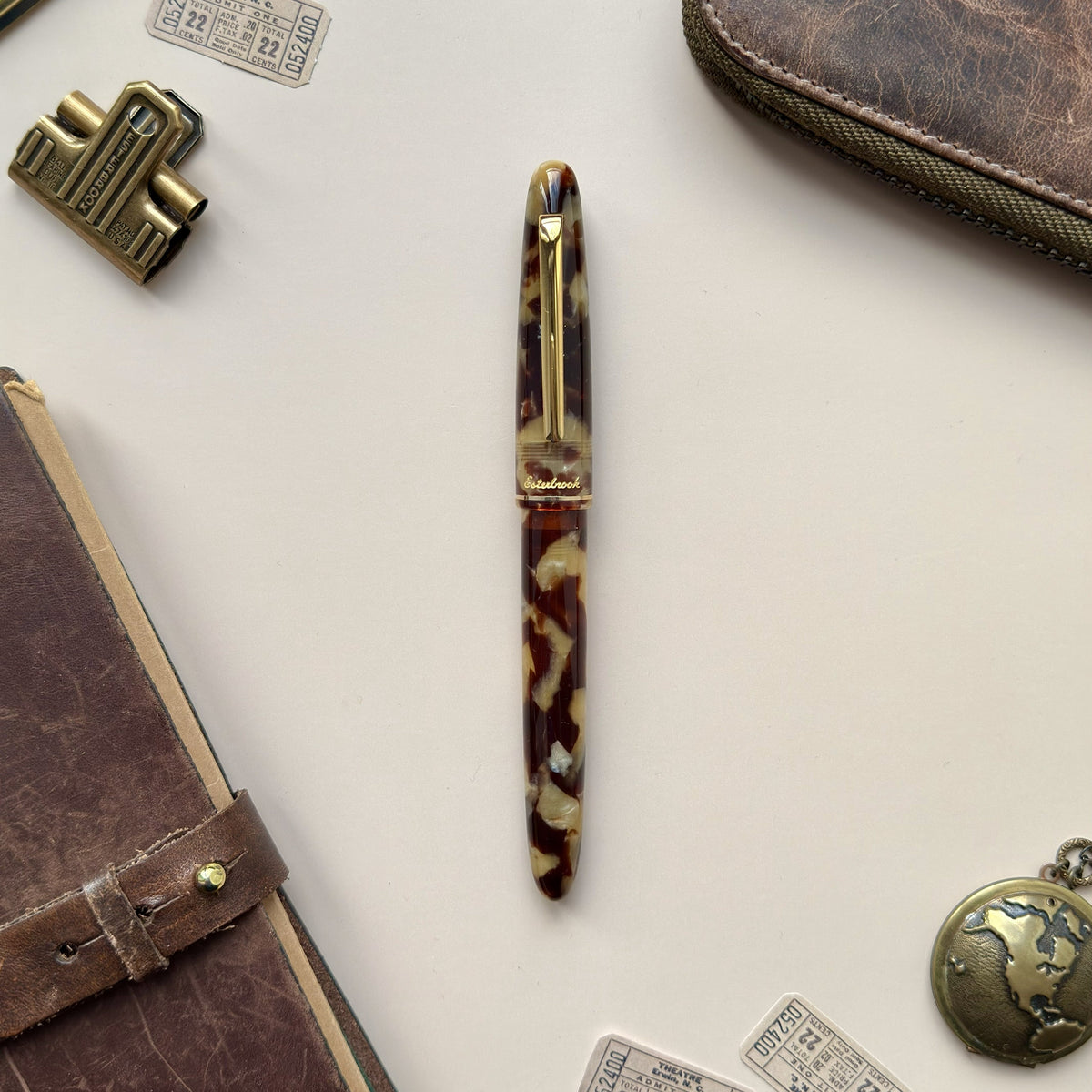 Esterbrook Estie Tortoise fountain pen, gold trim, tortoiseshell acrylic
