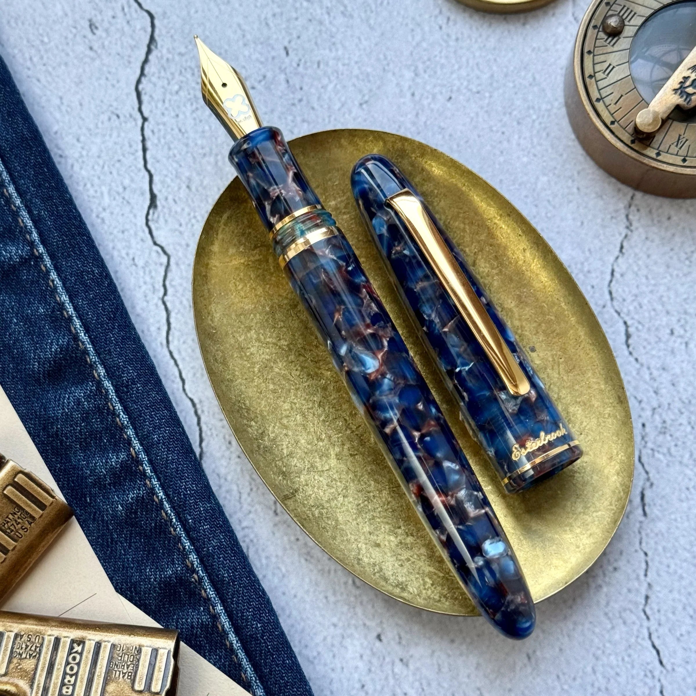 Esterbrook Estie Nouveau Bleu Fountain Pen with Gold Trim