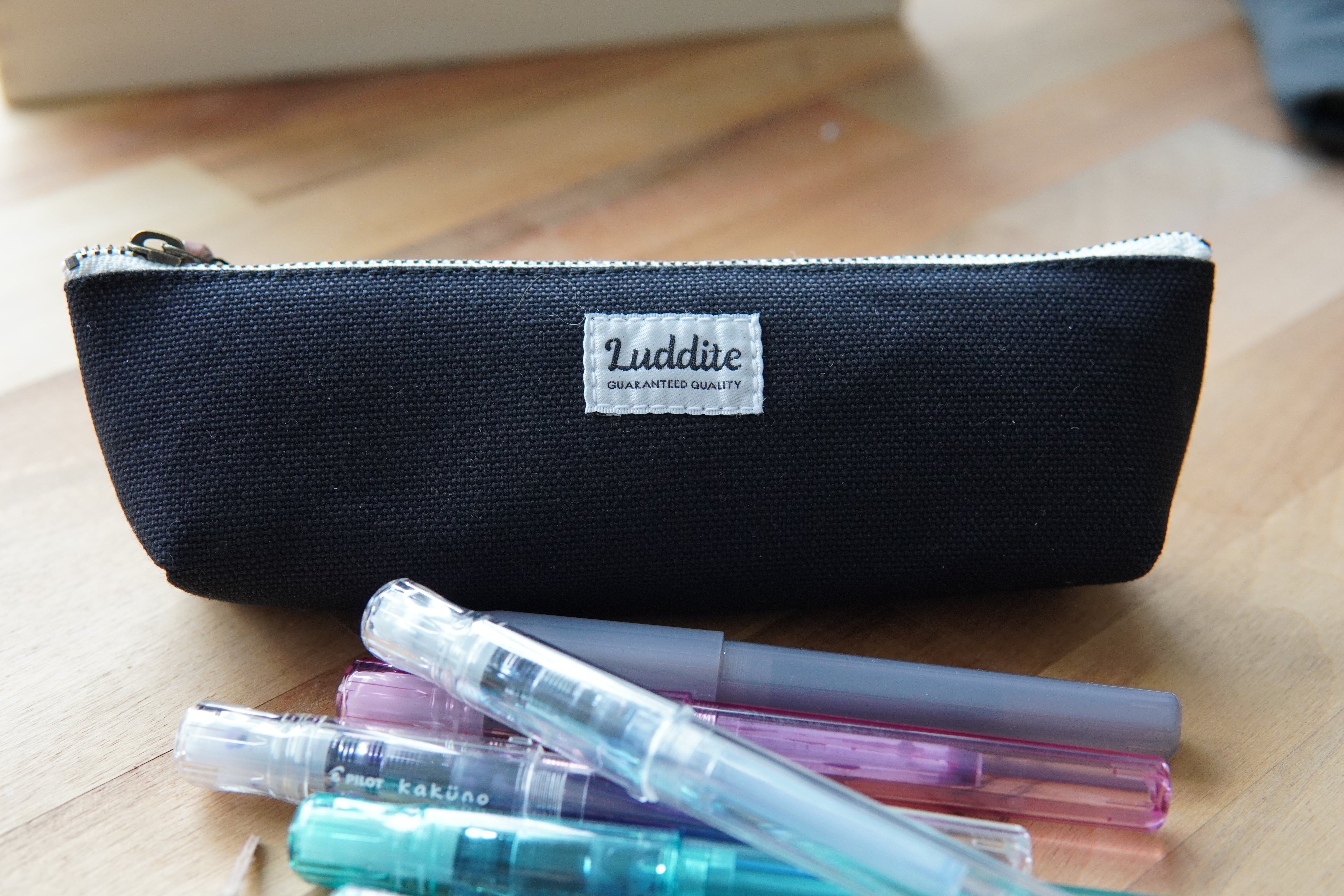 Luddite No. 8 Canvas Boat Pen Case - Black