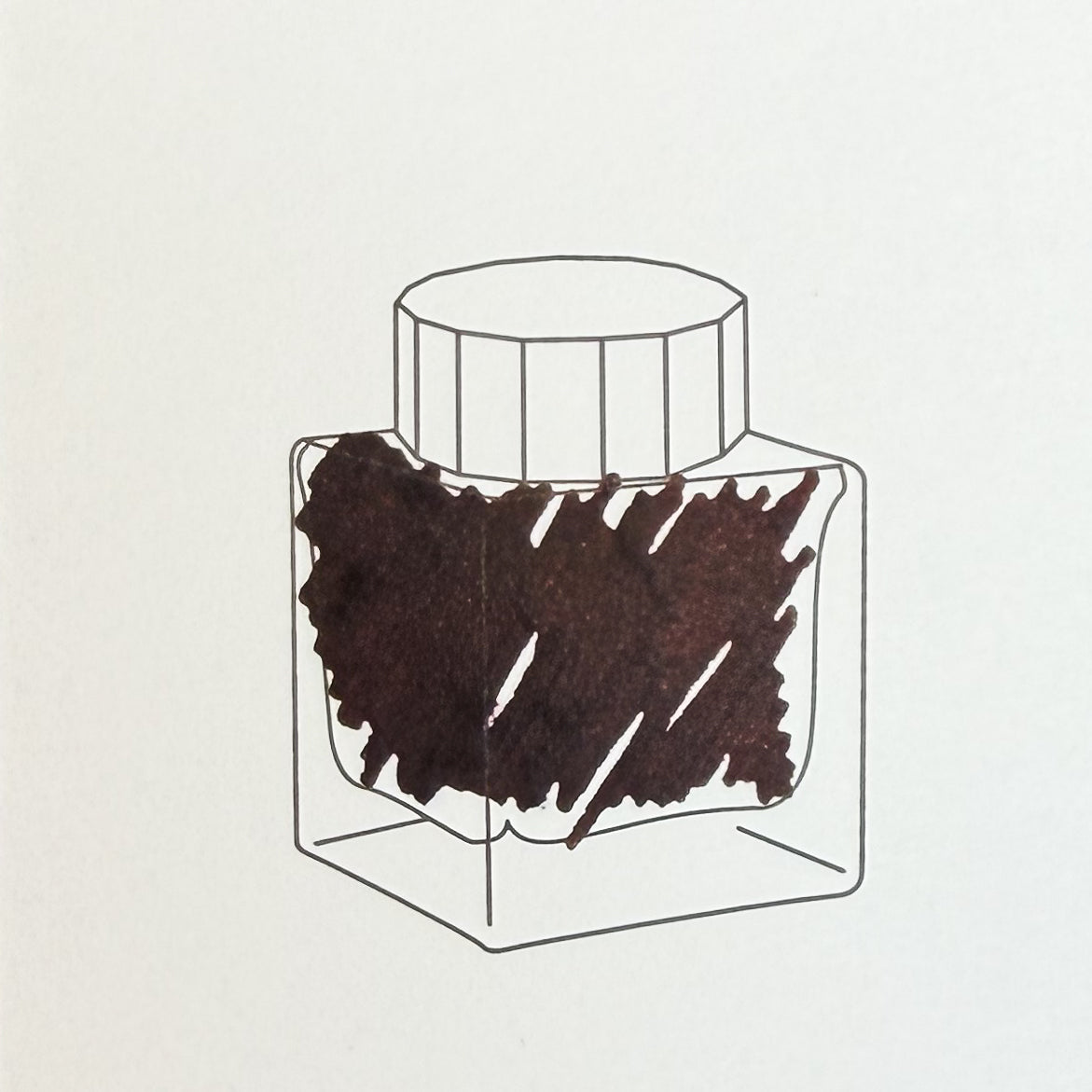 Esterbrook x SAKURADRAGON Dark Cherry Wood ink swatch — rich warm red-brown fountain pen ink from the Sakura Street collection
