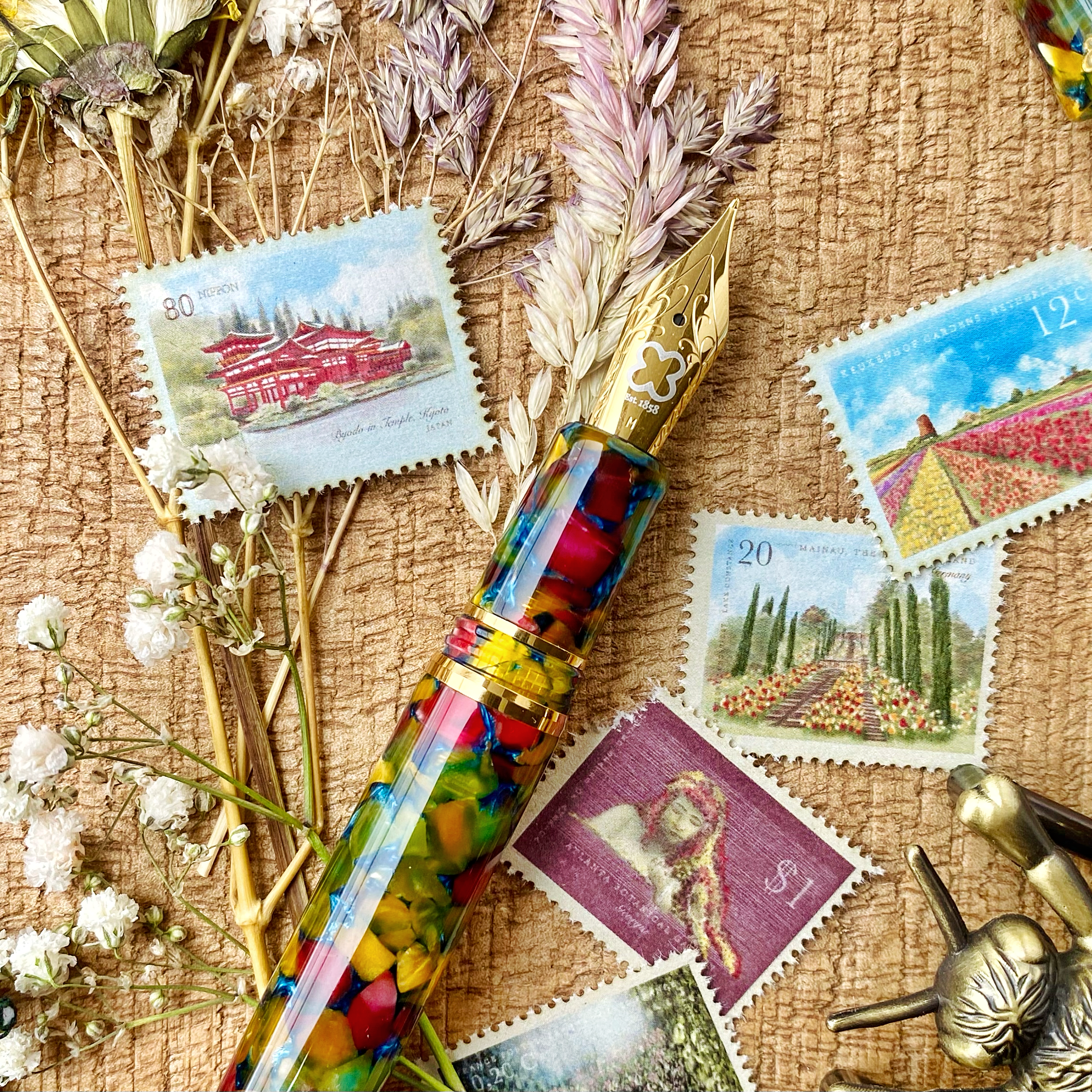 Esterbrook Estie Botanical Gardens with Gold Trim