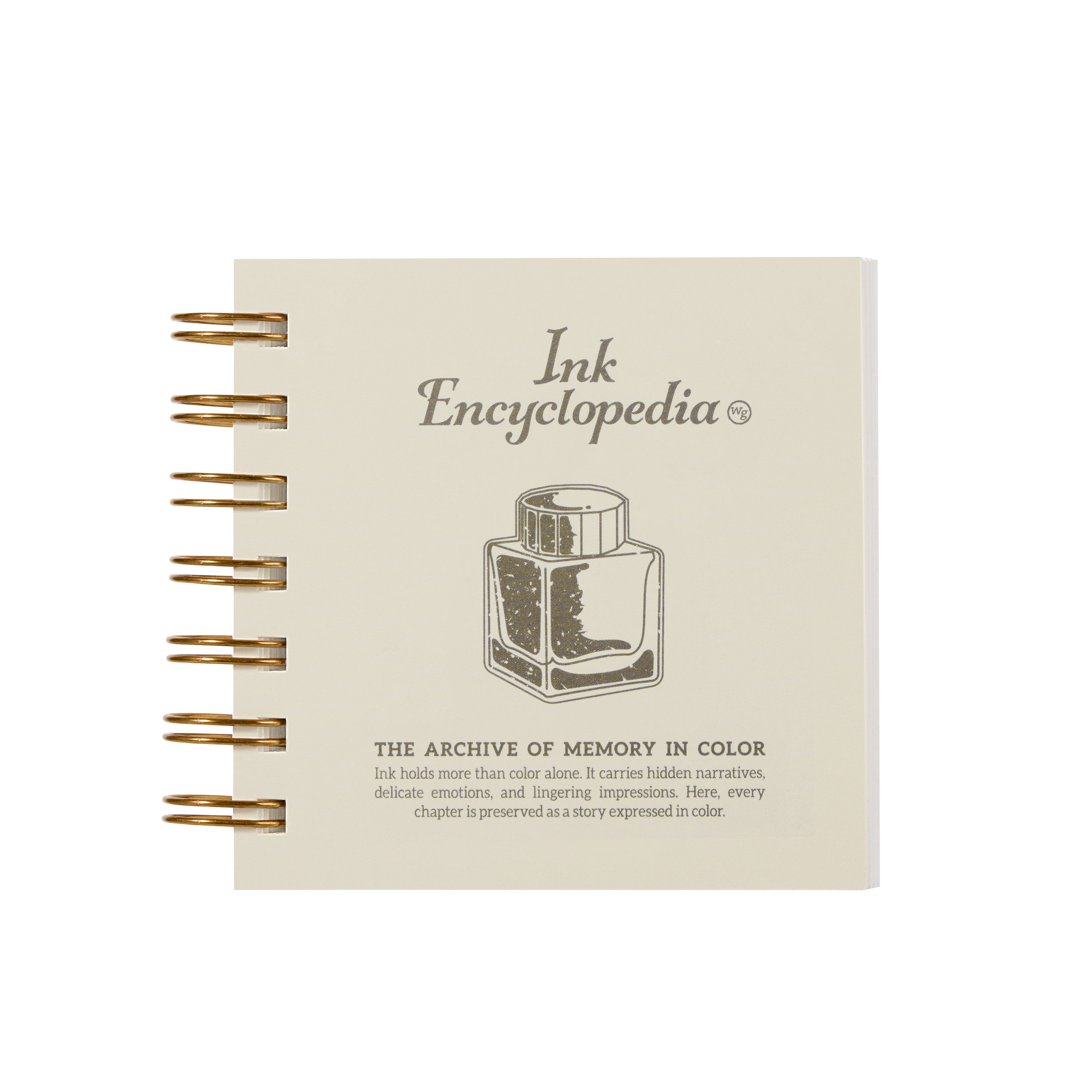 Ring bound book titled Ink Encyclopedia