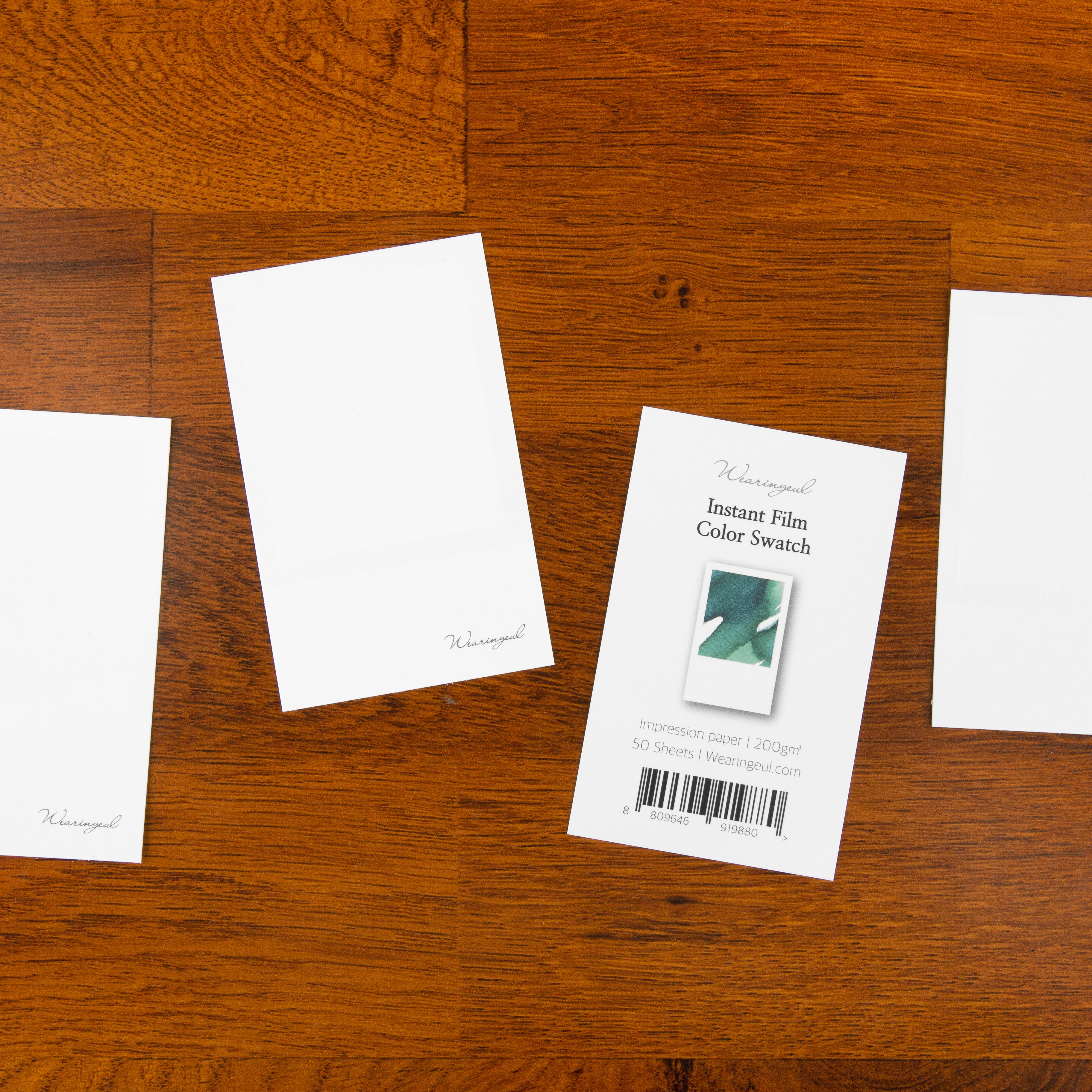 Instant Film Color Swatch Cards