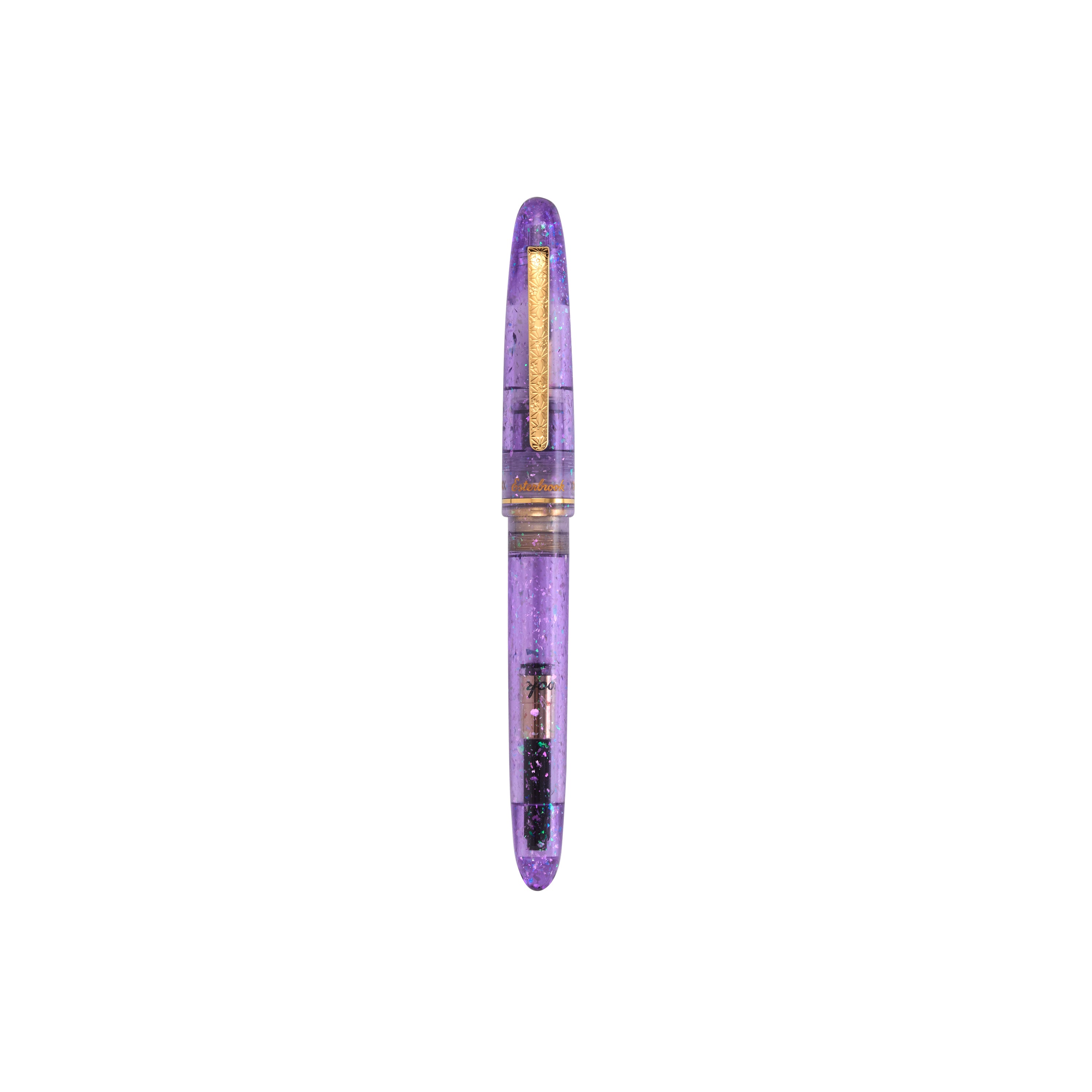 Esterbrook x Sakuradragon Sakura Street Estie fountain pen, capped, standing upright vertical view