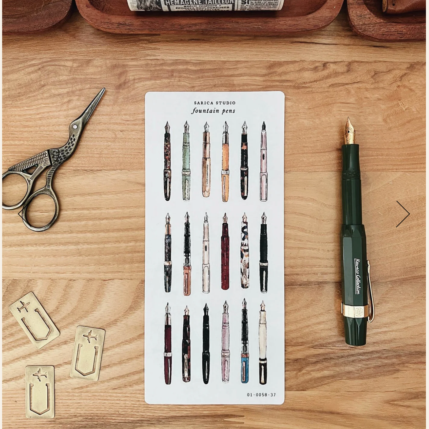Sarica Studio fountain pens stickers
