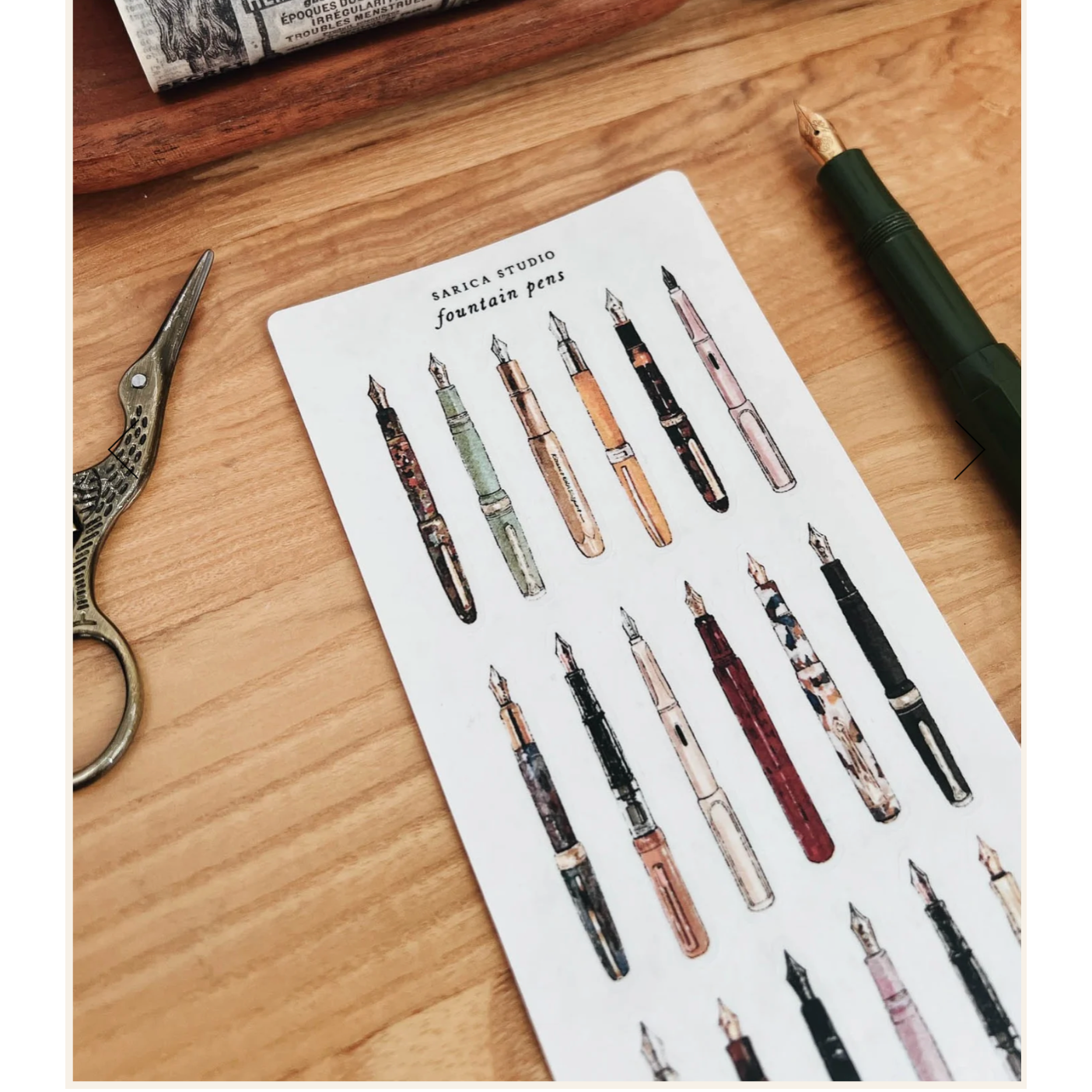 Sarica Studio fountain pens stickers
