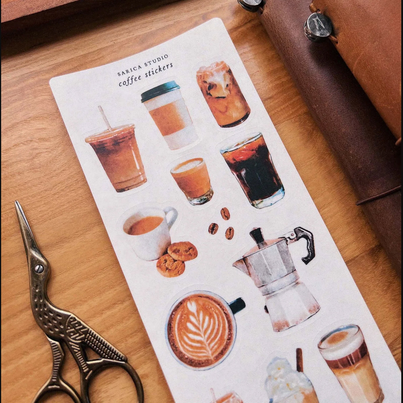Sarica Studio coffee stickers