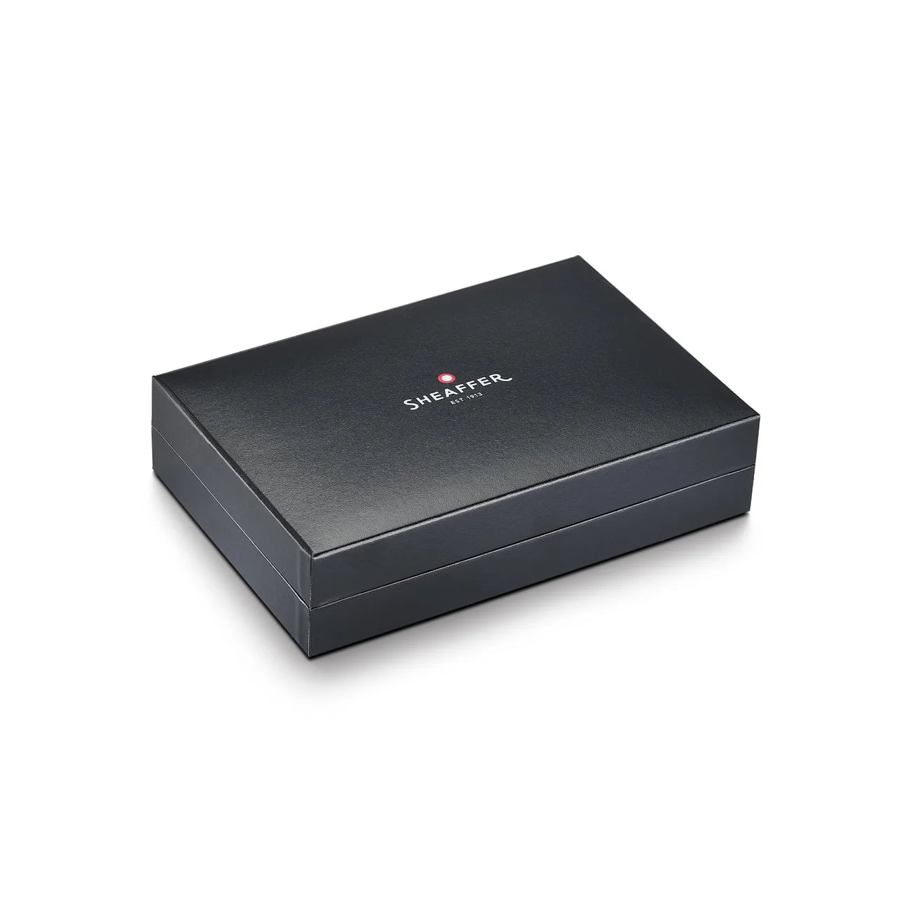 The closed black Sheaffer gift box the Legacy fountain pen arrives in