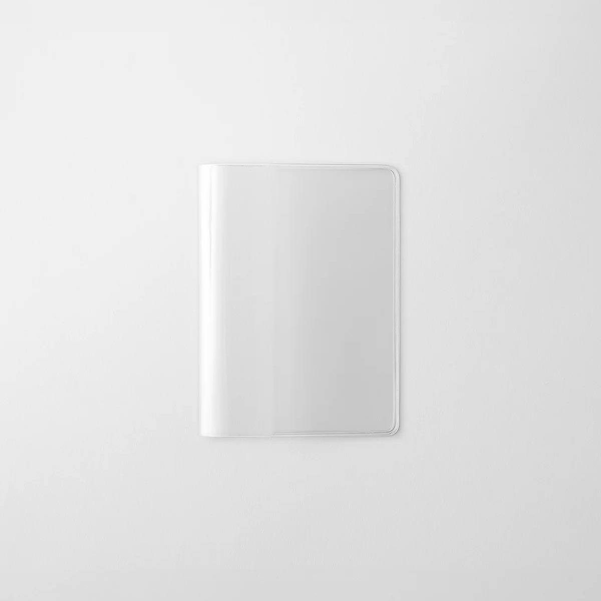 MD Notebook Cover A7 on its own, a clear PVC pocket notebook cover