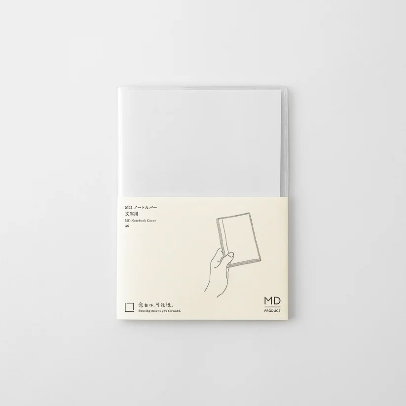 MD Notebook Cover — Clear PVC | A6 with Pen Holder