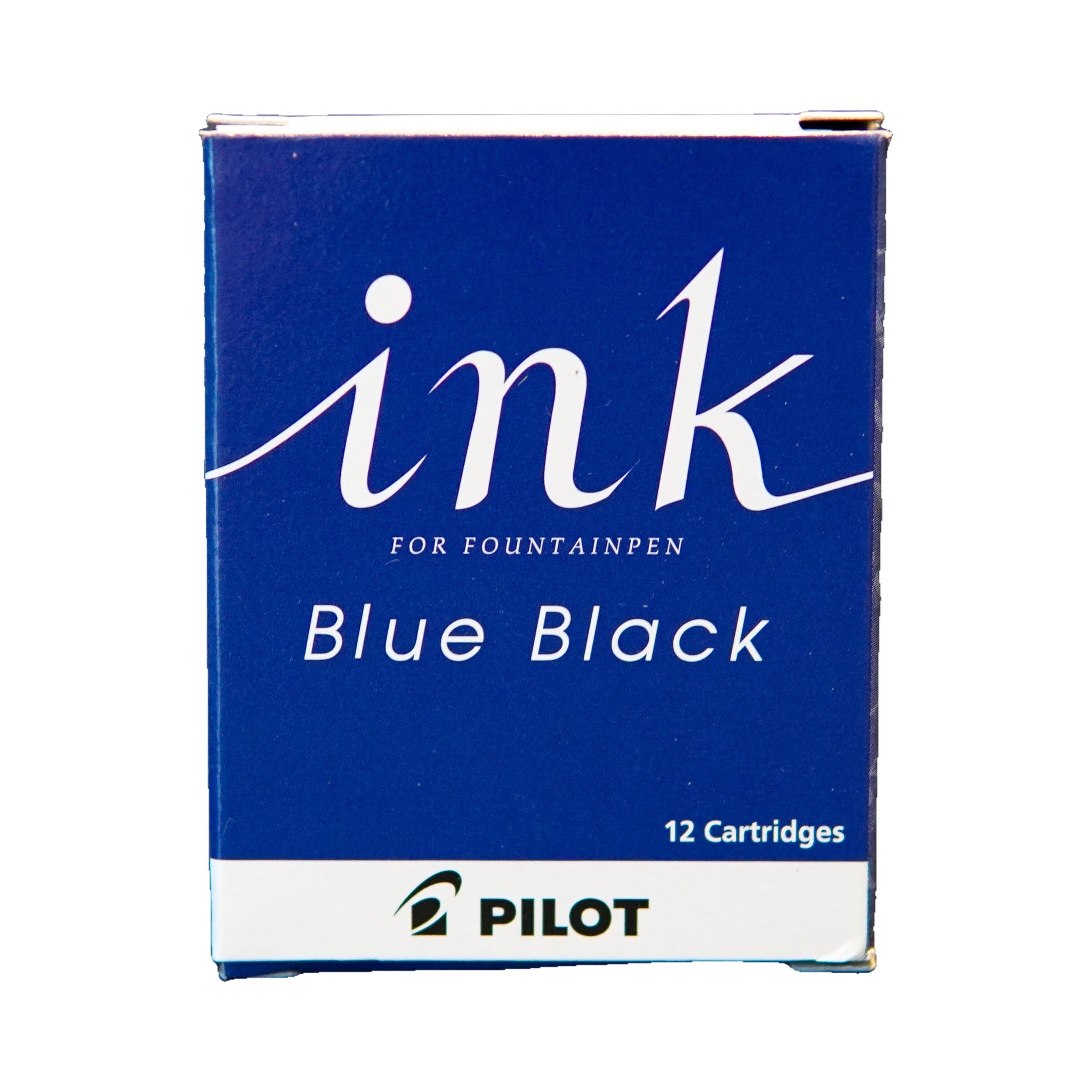 Pilot Blue Black fountain pen ink cartridges, box of 12